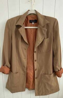 Montage Collection Vintage Tan Camel Blazer Jacket Size 8